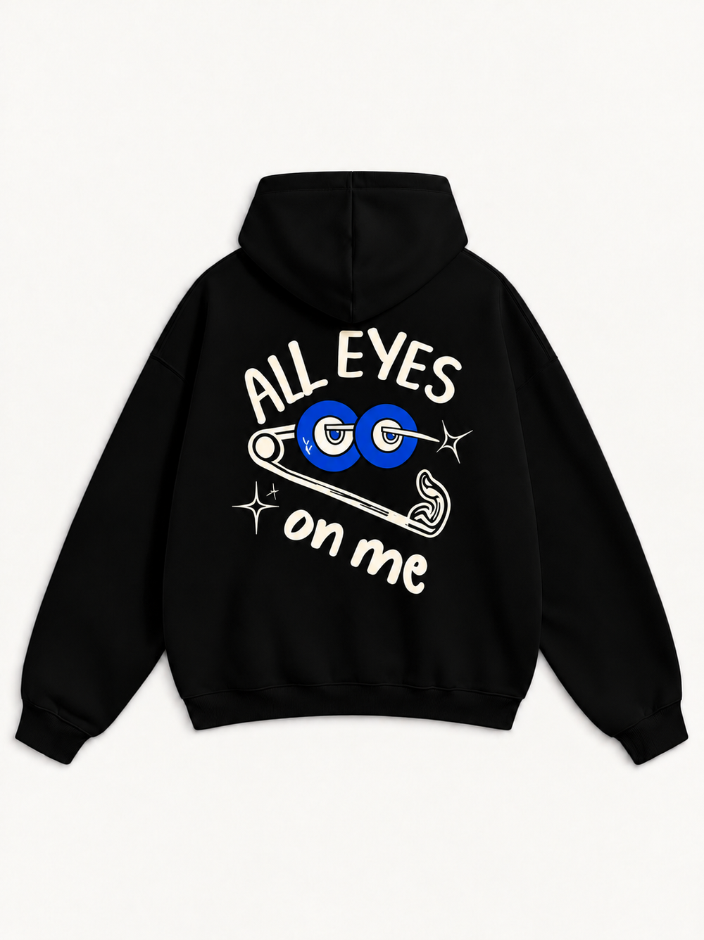 All Eyes on Me Oversized Hoodie — Black