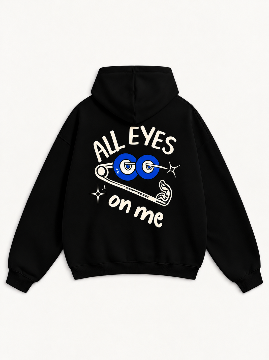 All Eyes on Me Oversized Hoodie — Black
