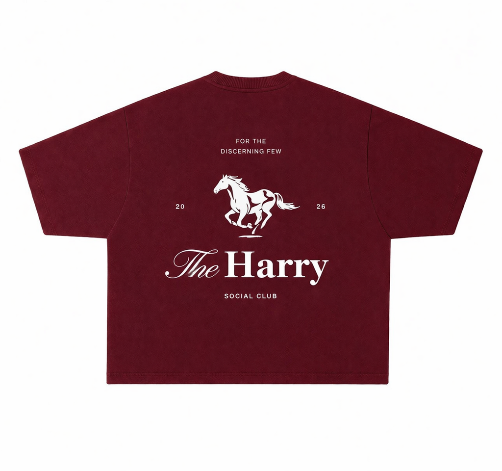 The Harry Social Club Tee – Maroon Edition